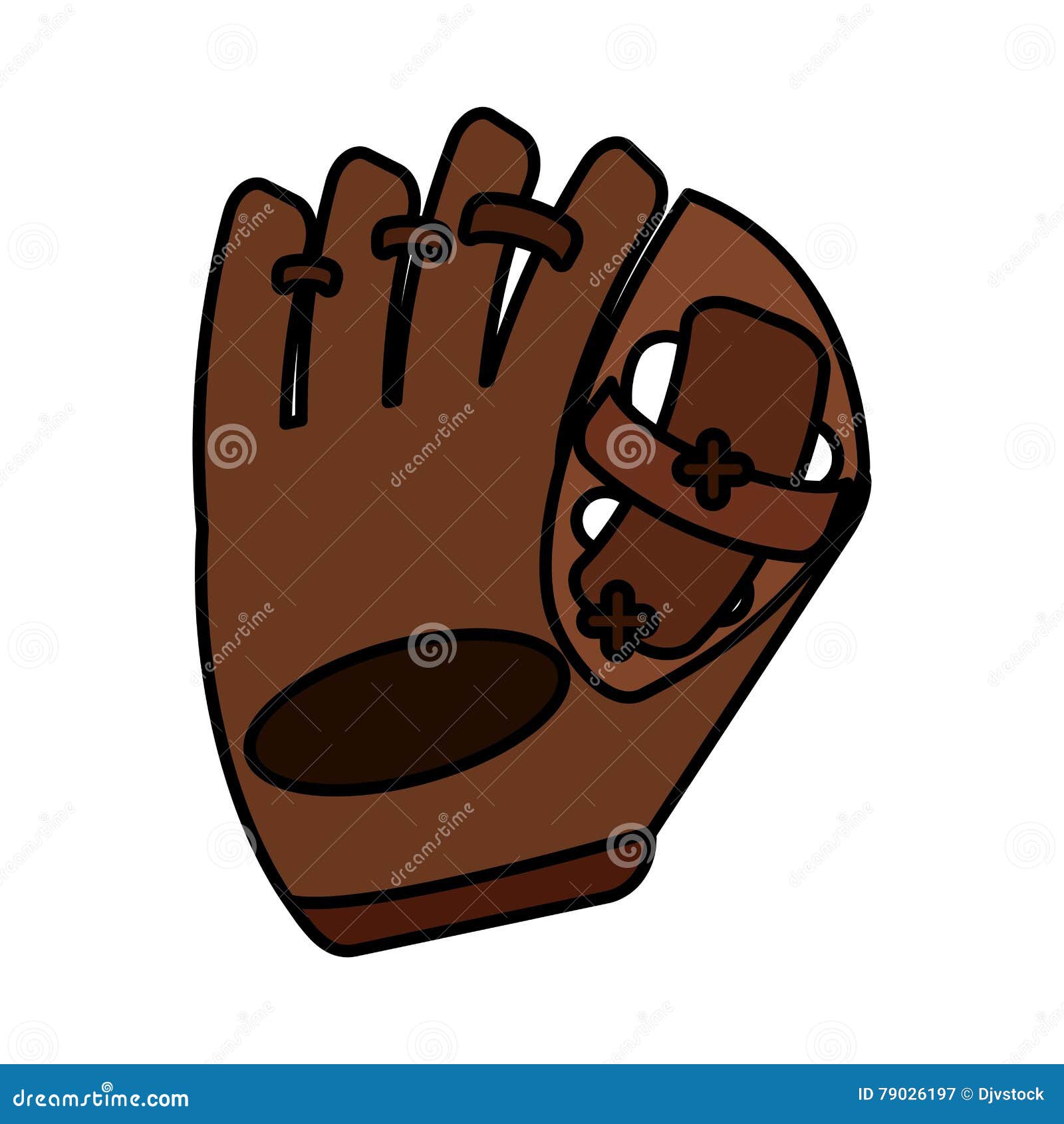 Baseball Catcher Glove Isolated Icon Stock Vector Illustration of