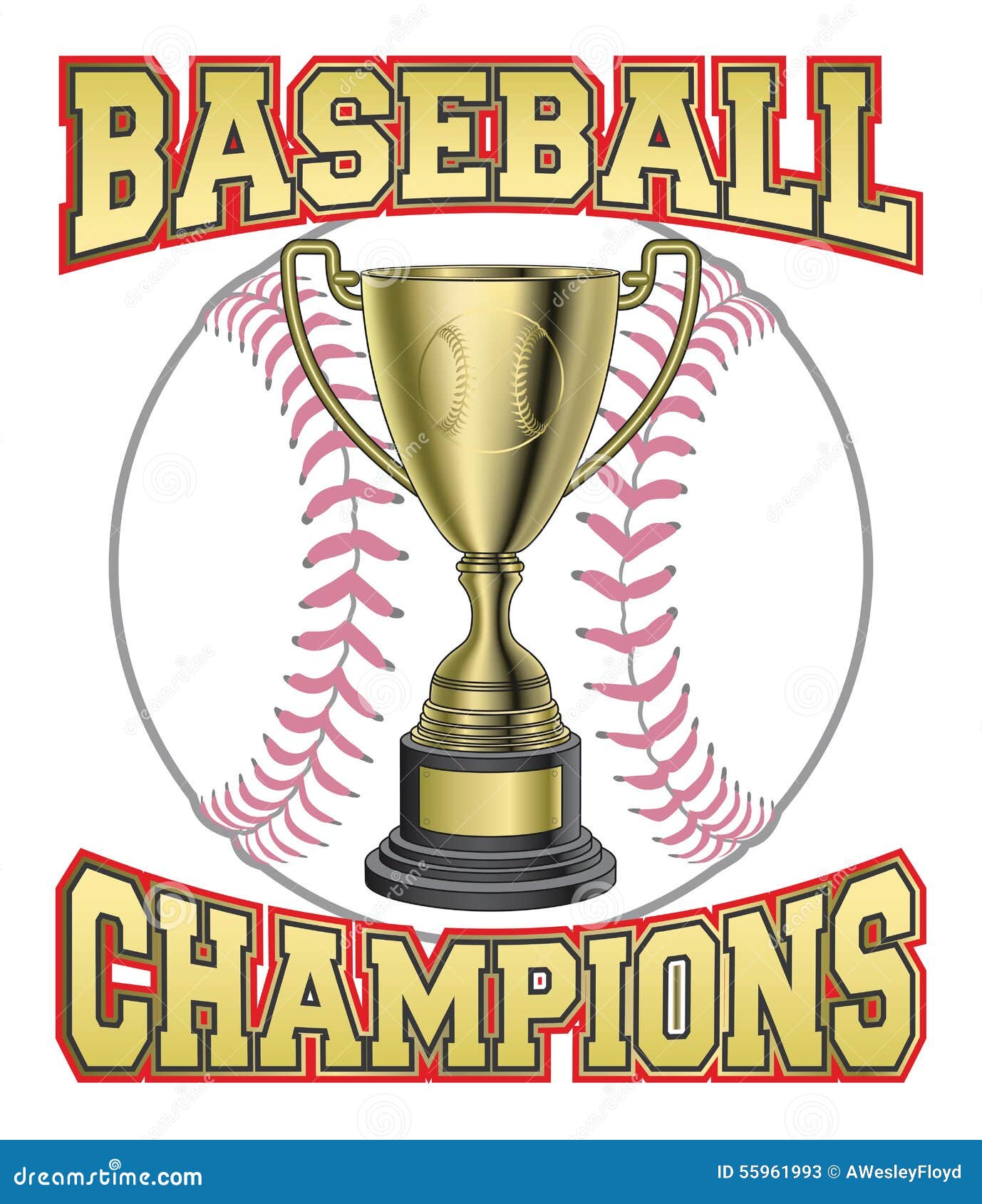 Baseball Champions Stock Vector Image 55961993