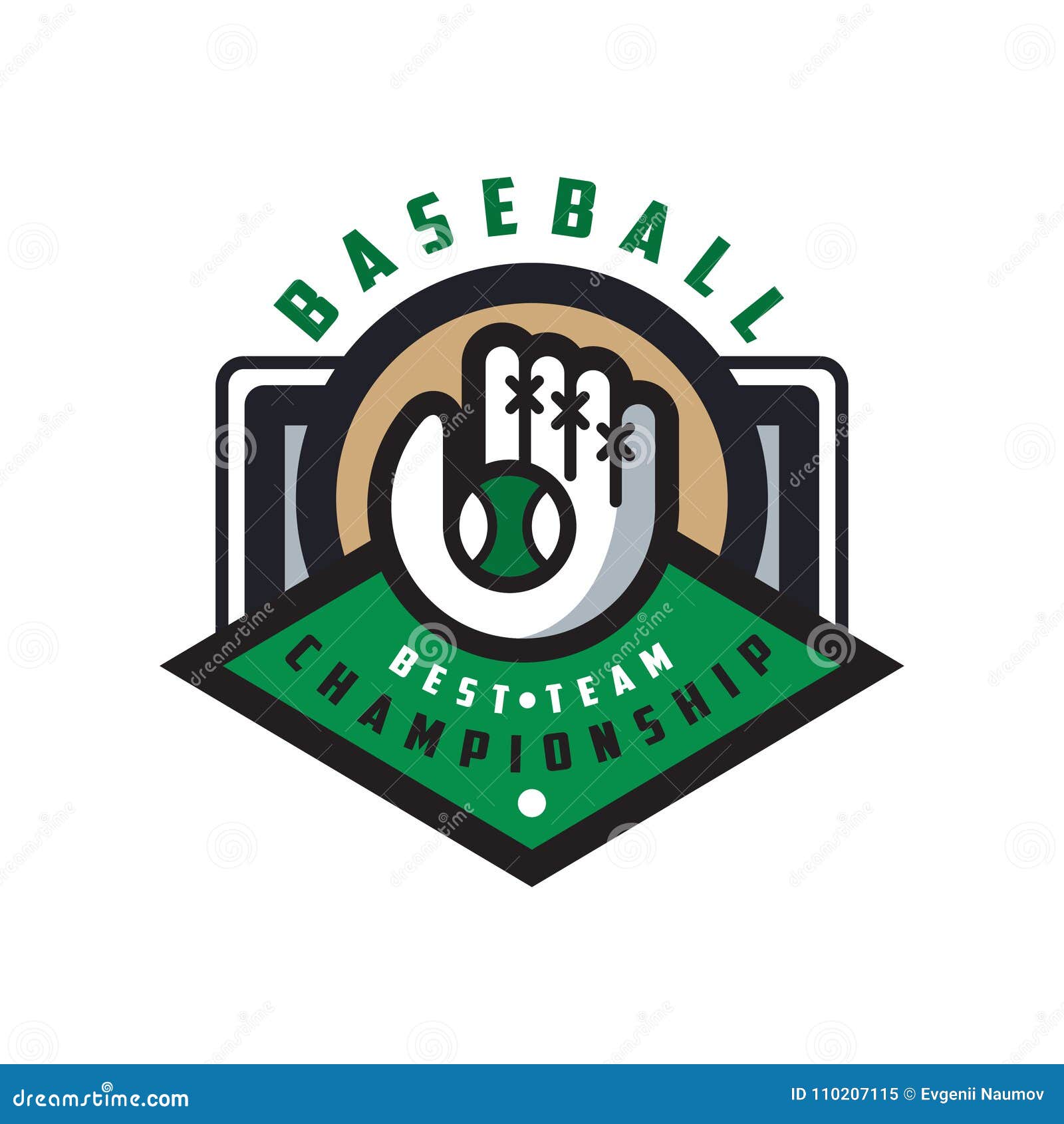 Baseball Best Team Logo Design Set, Tournament, Championship, Sport Team,  Club Identity Retro Badges Vector Illustration, Stock vector