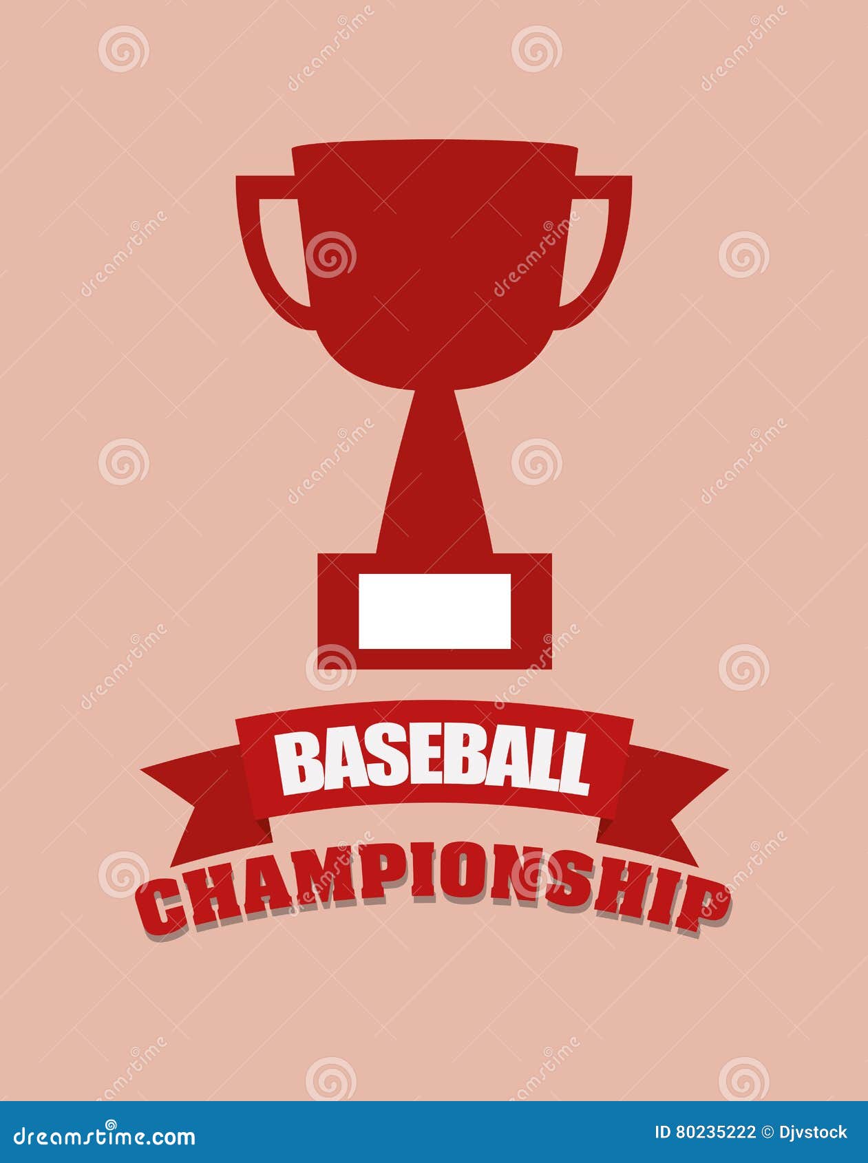 Baseball championship cup stock vector. Illustration of equipment