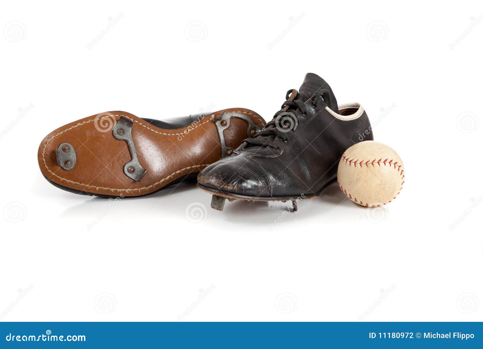 Baseball cleats on a white stock photo. Image of background 11180972