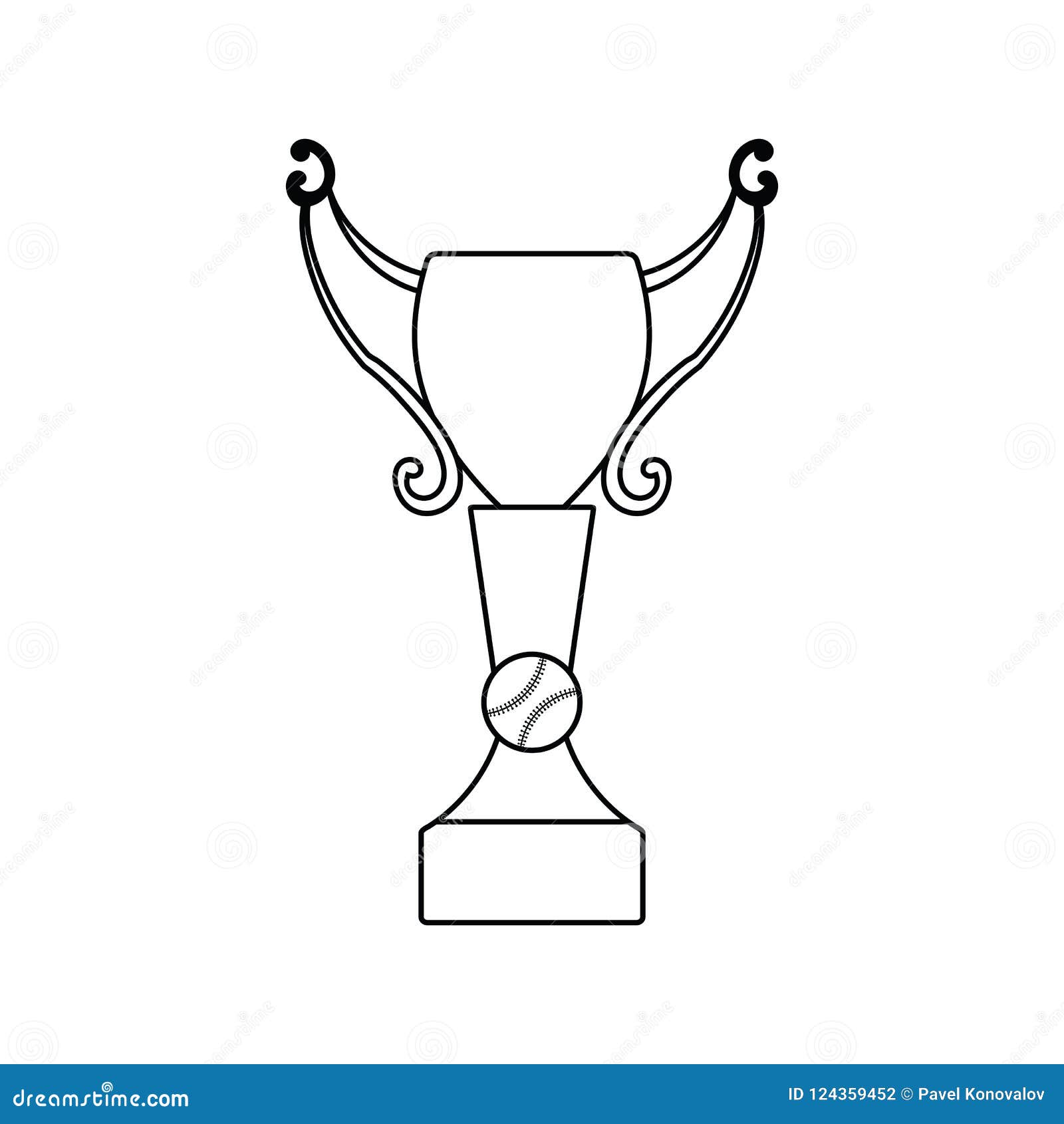 Baseball cup icon stock vector. Illustration of competition 124359452