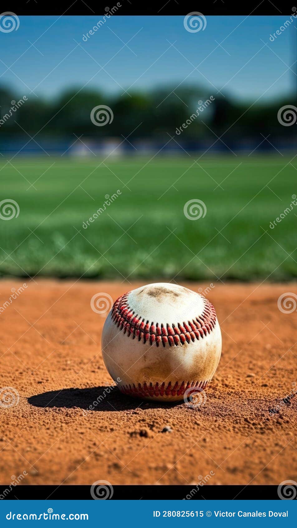 Baseball Dirty Ball on Pitchers Mound. Stock Illustration ...