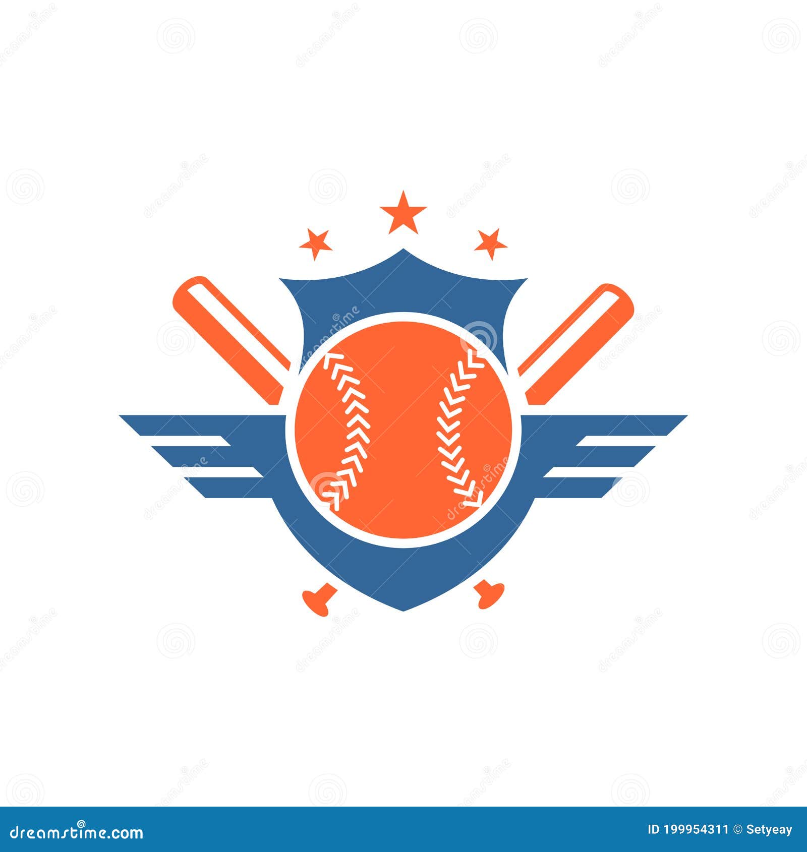 Baseball Emblem Design Vector, Baseball Logo Design Template, Symbol