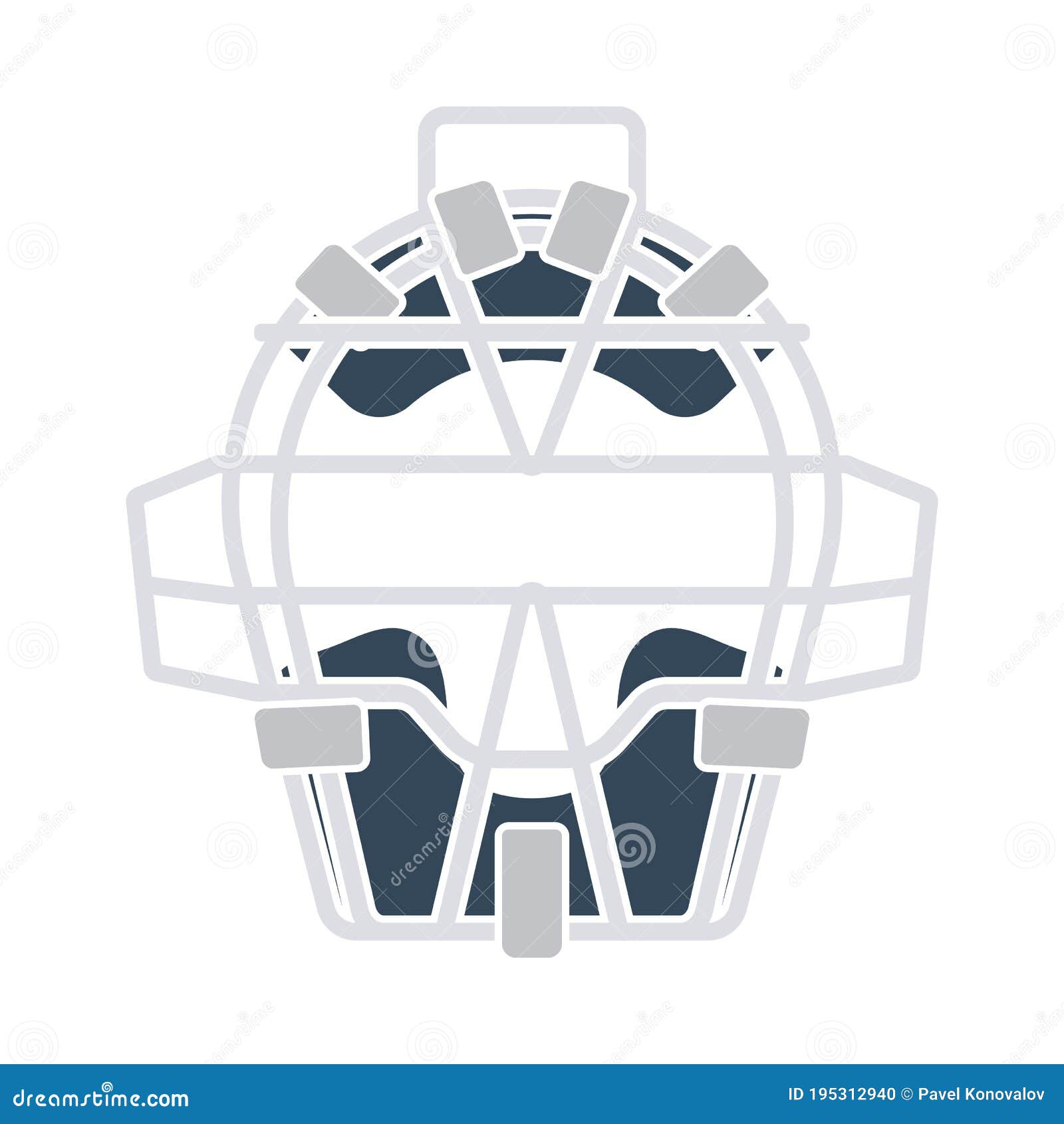 Baseball Face Protector Icon Stock Vector Illustration of sign