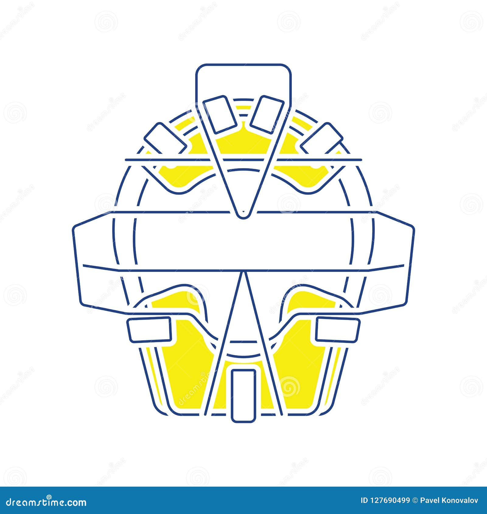 Baseball Face Protector Icon Stock Vector Illustration of mask