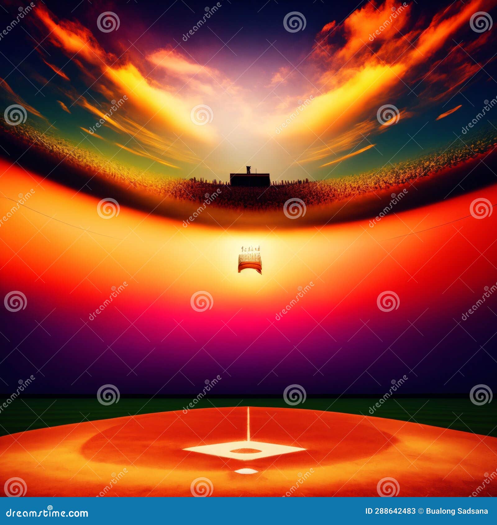 baseball field, stadium, sport concept, digital . generative ai