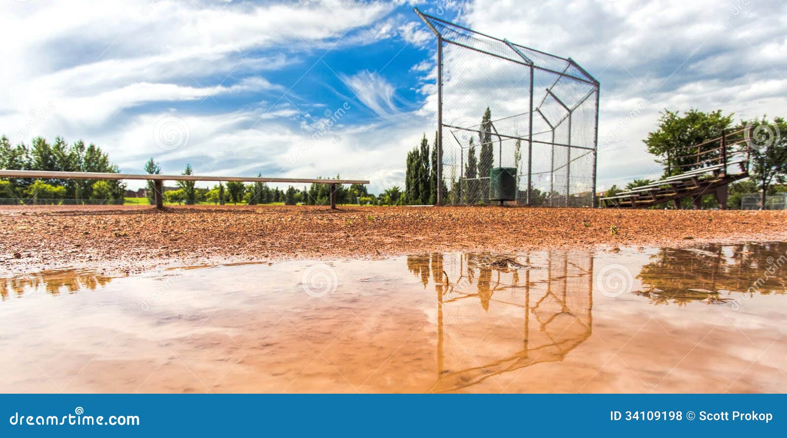 Baseball Field with Unique Sky Stock Photo Image of grass, fresh