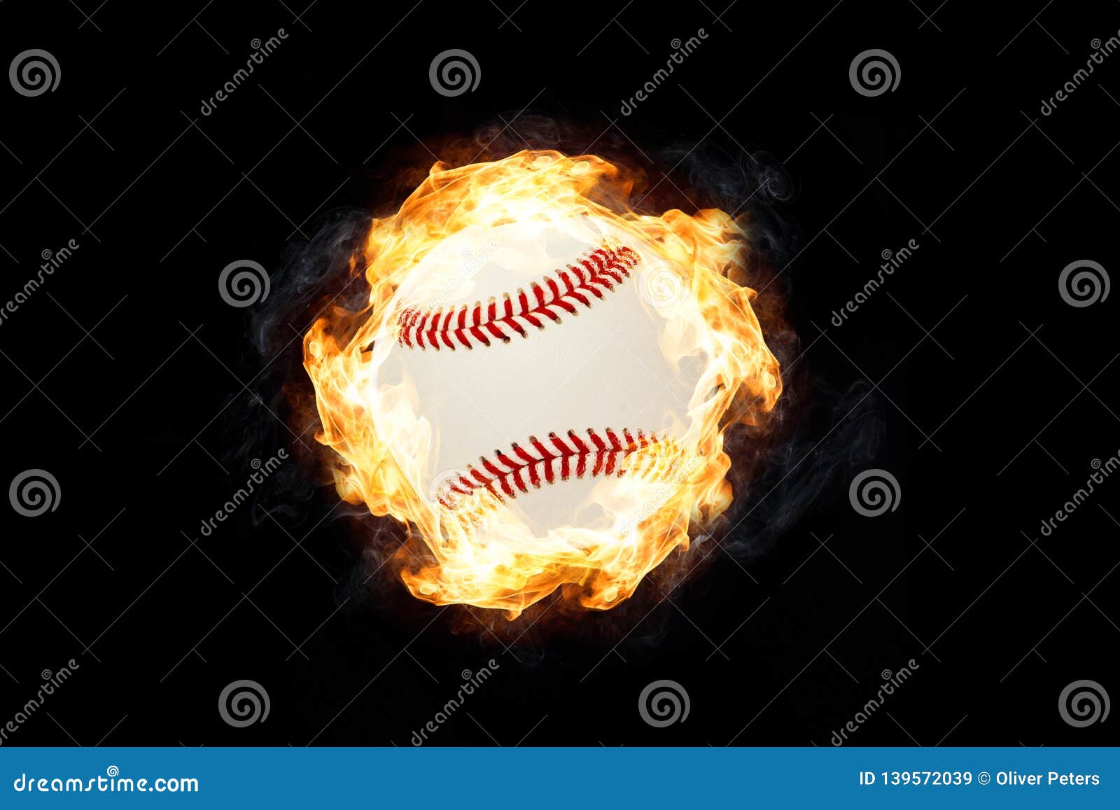 Baseball on fire stock image. Image of burning, softball 139572039