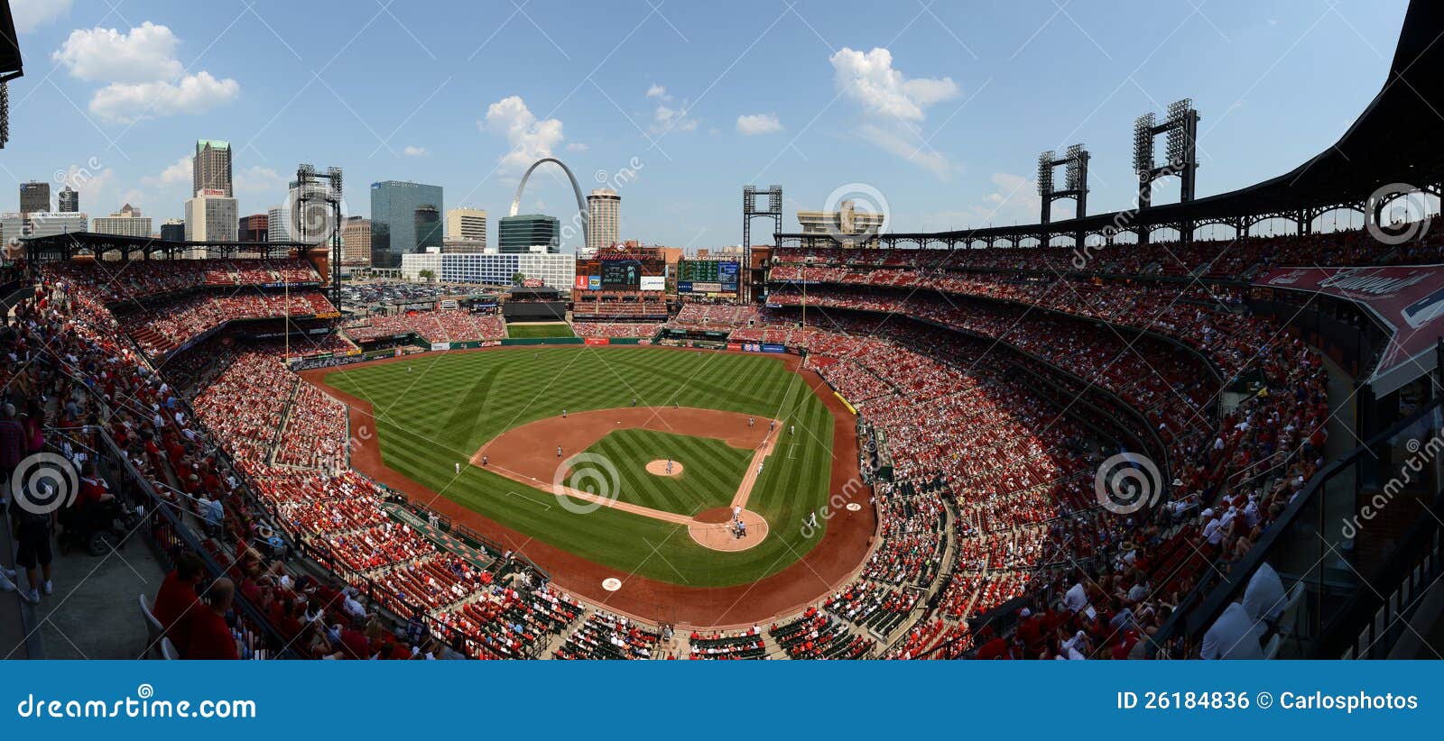 A Baseball Game at Busch Stadium Editorial Photo Image of pastime