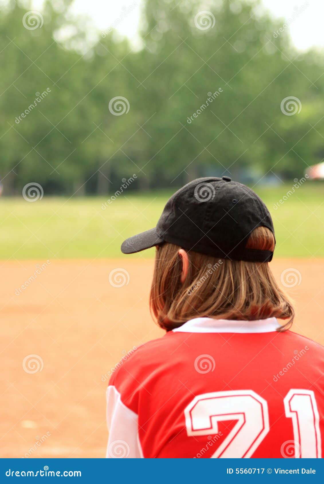 Baseball Girl stock image. Image of solitary, jersey, outside 5560717