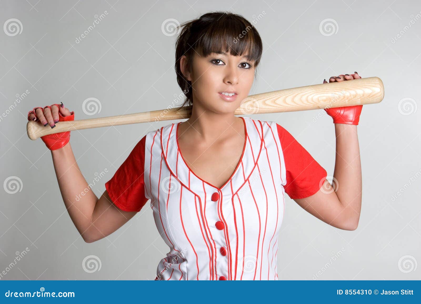 Baseball Girl stock photo. Image of softball, pretty, teens 8554310