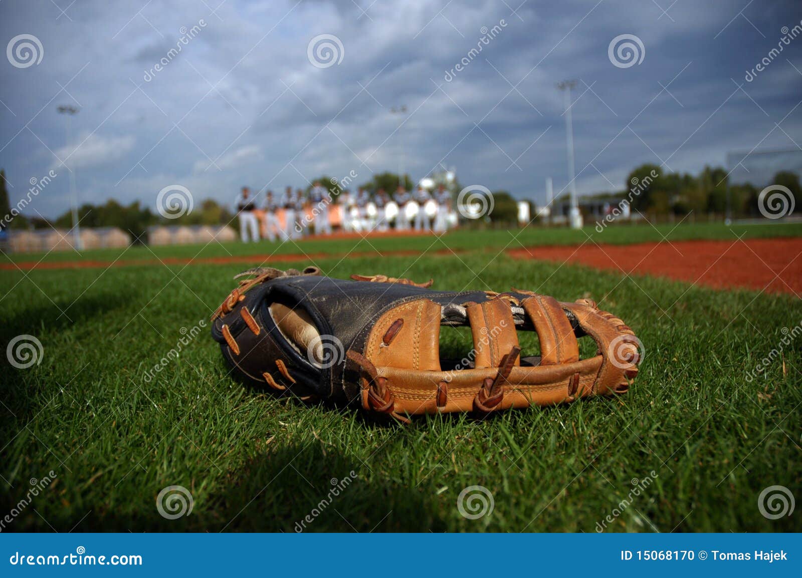 Baseball Glove At Baseball Game For Foul Ball Stock Image 88656463