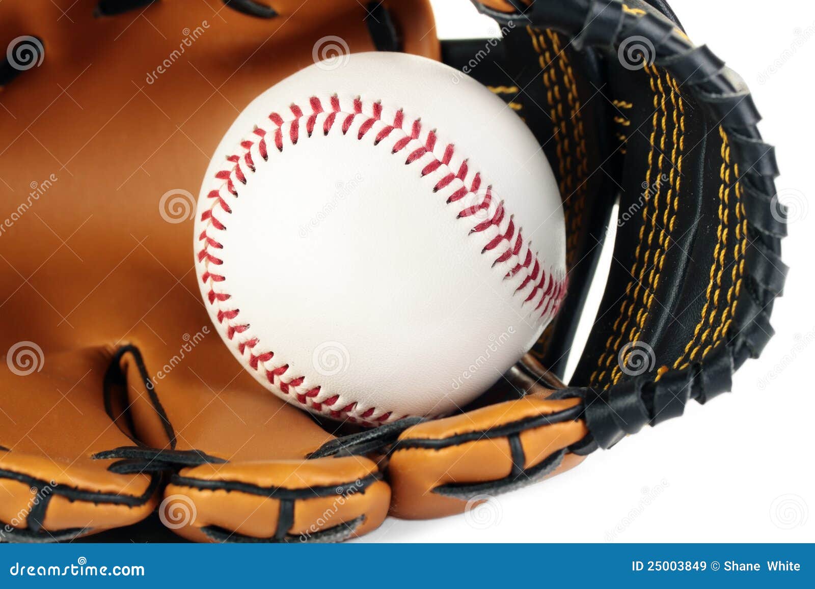 Baseball and glove. stock image. Image of game, catch 25003849
