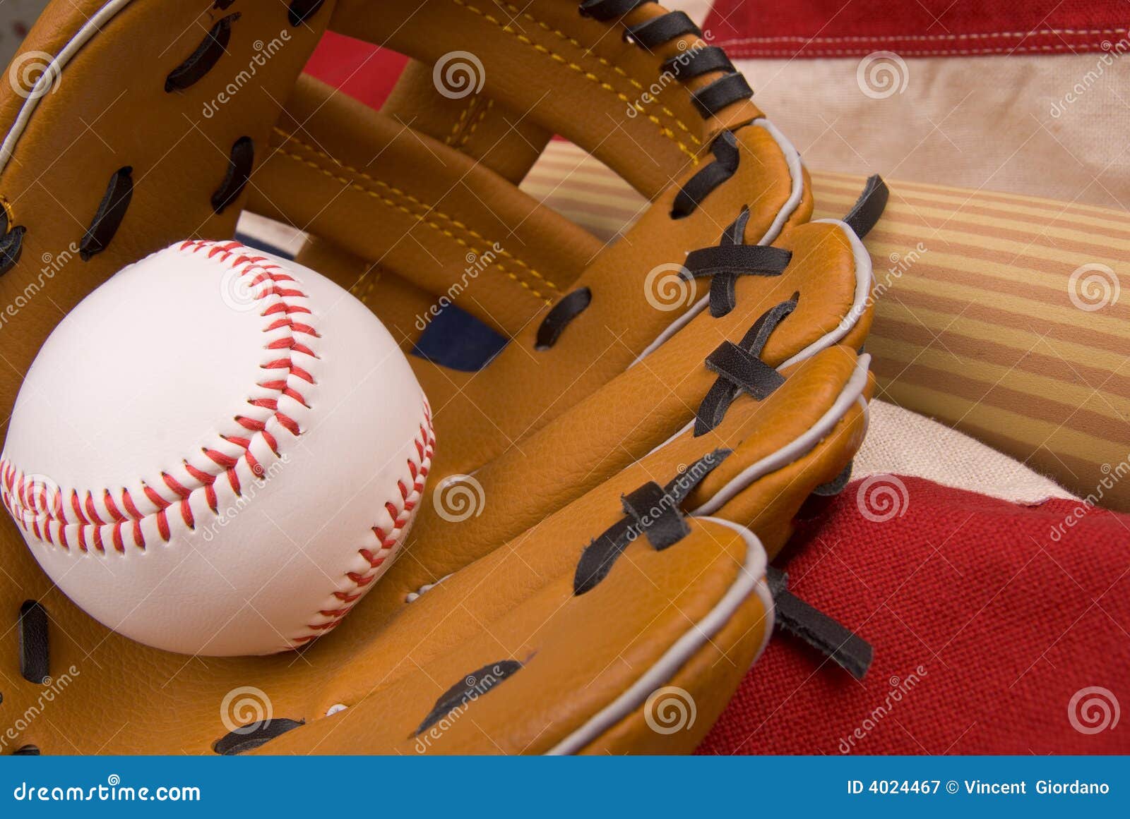 Baseball glove and ball stock image. Image of play, stitch 4024467