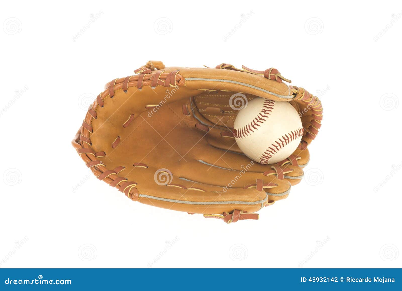 Baseball Glove with Ball Isolated on White Stock Photo Image of team