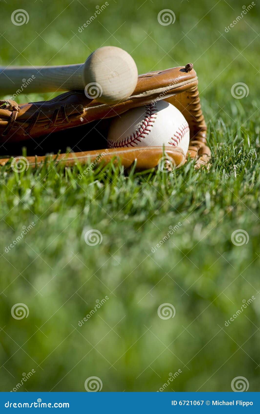 Baseball Glove, Bat and Ball Stock Image Image of color, equipment