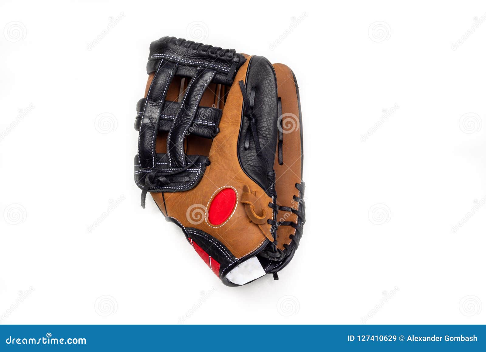 Baseball Glove Side View on White Stock Image Image of american