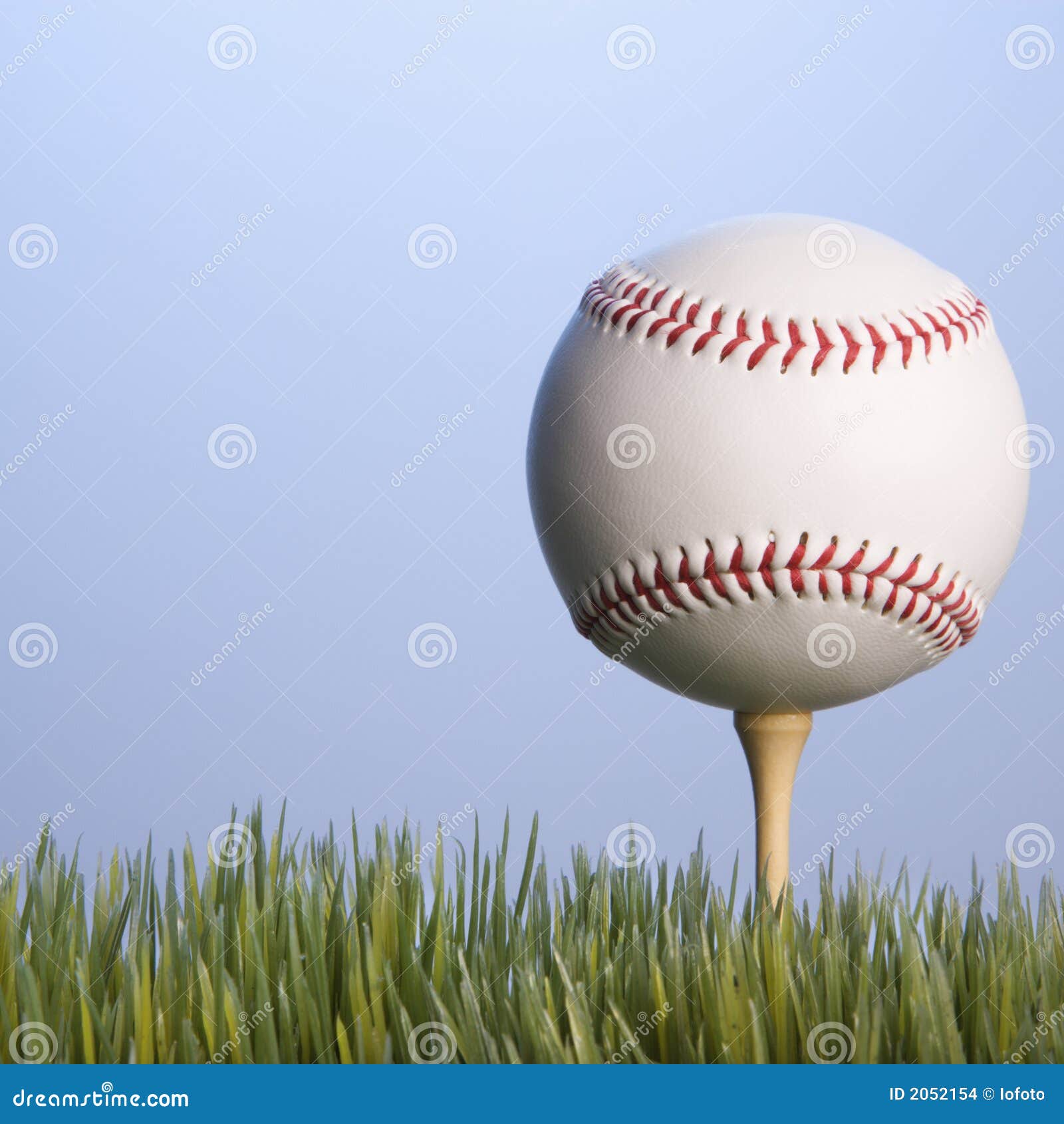 Baseball On Golf Tee Stock Images Image 2052154
