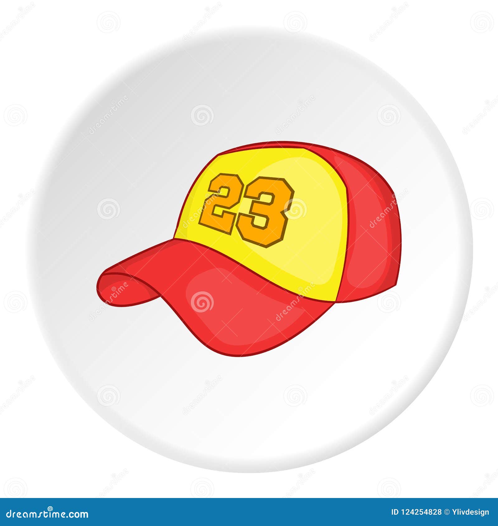 Baseball Hat Icon, Cartoon Style Stock Illustration - Illustration of