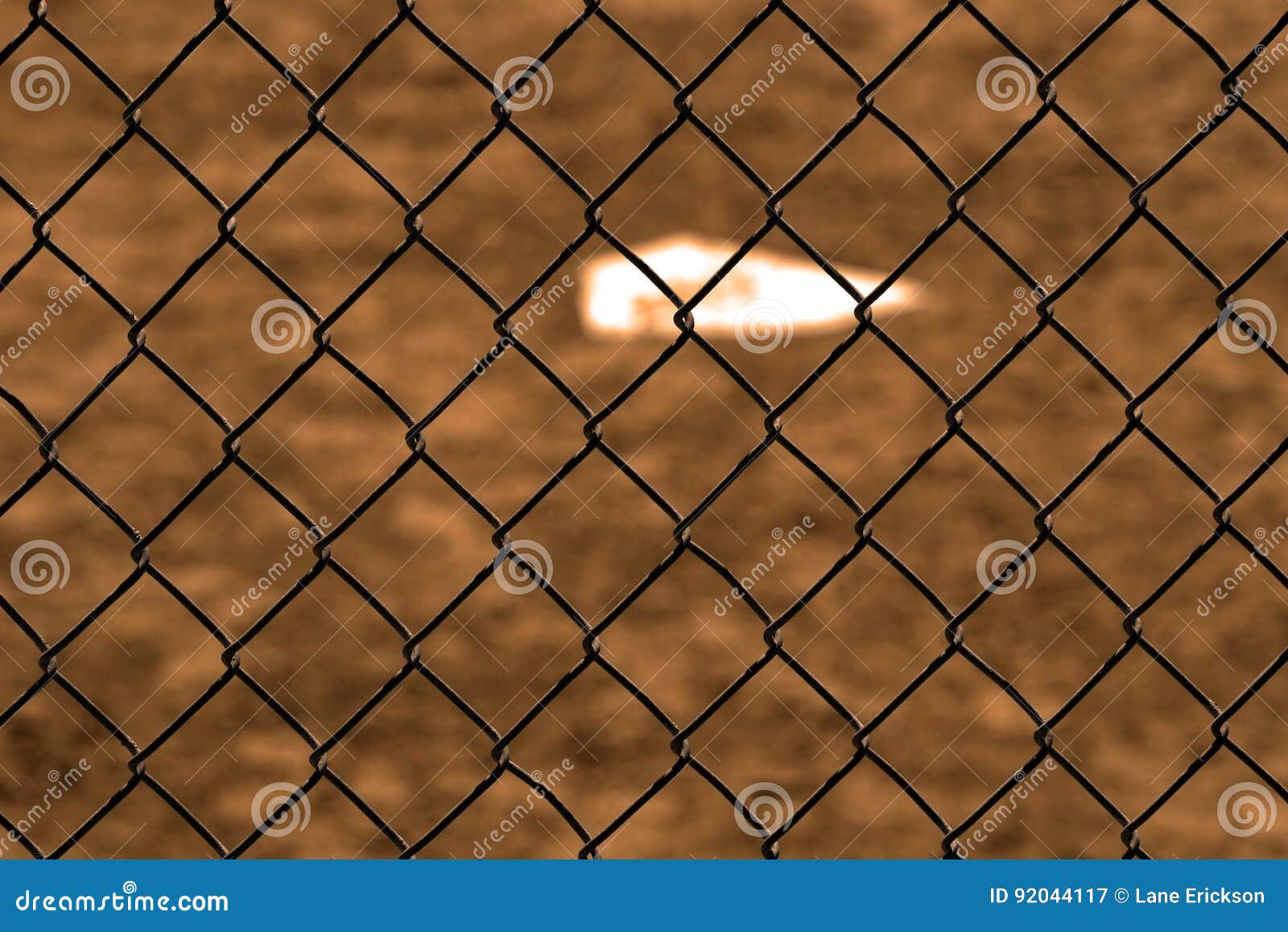 Baseball Home Plate and Backstop Fence Stock Image Image of league