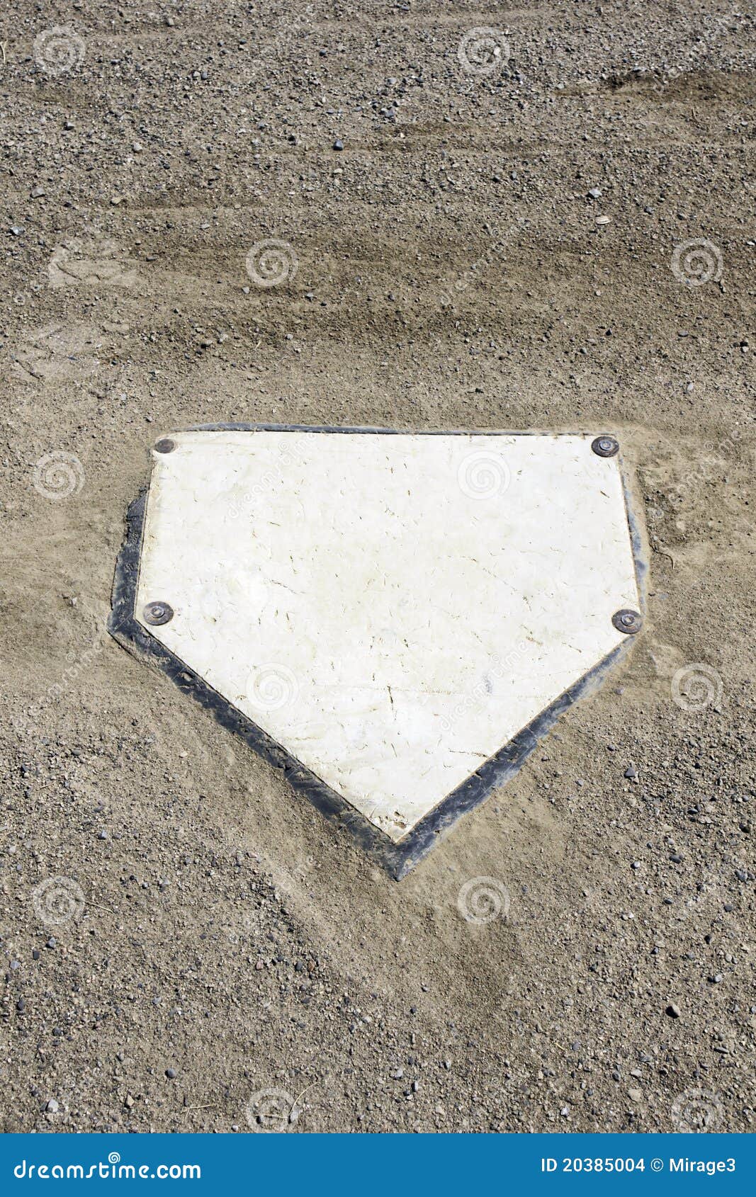Baseball Homeplate and Gravel Vertical Stock Photo Image of field