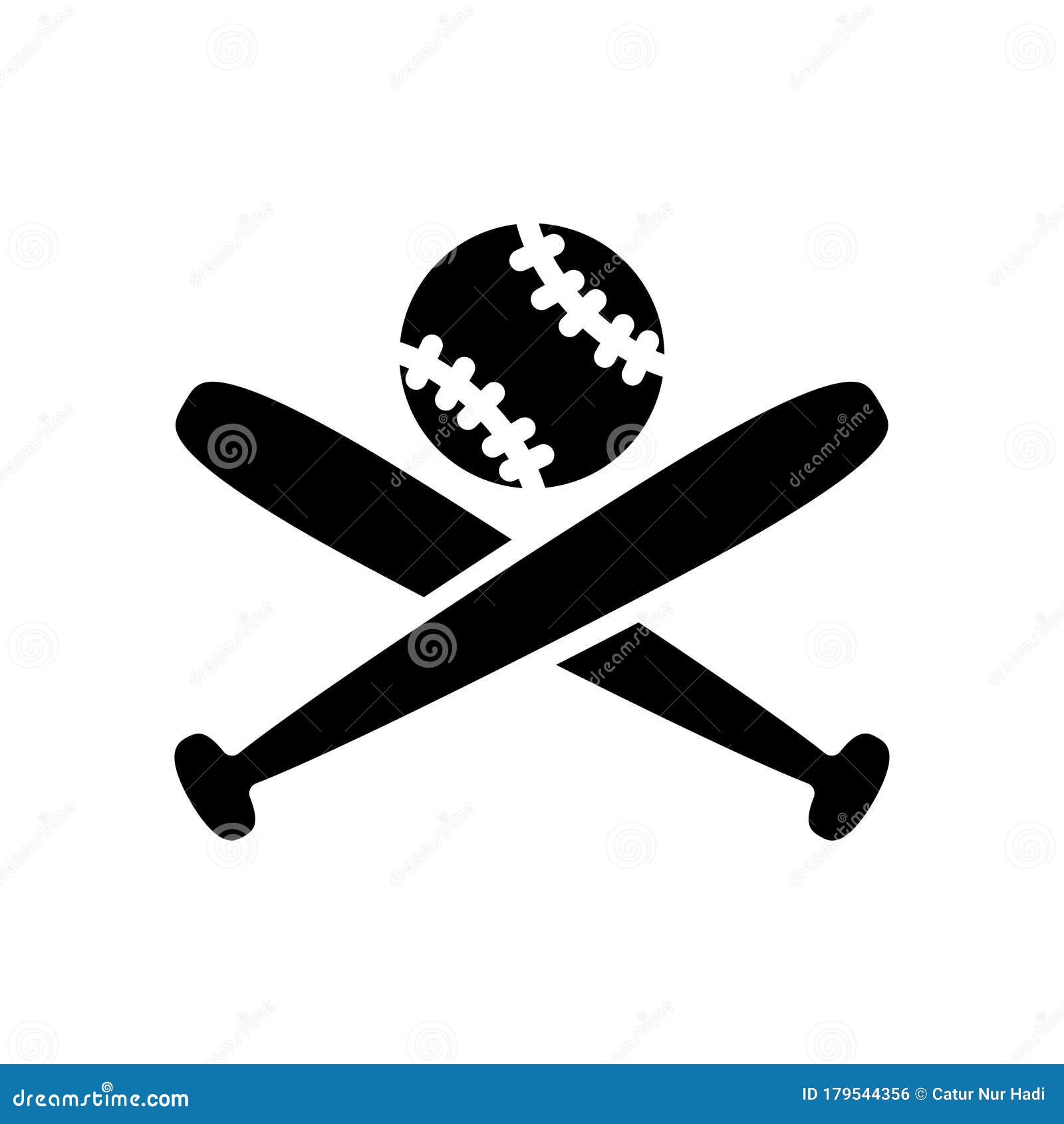 Download Baseball Icon Flat Vector Template Design Trendy Stock ...