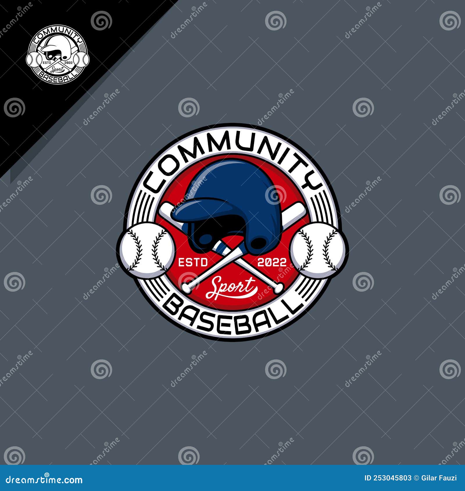 Baseball logo emblem stock vector. Illustration of college 253045803