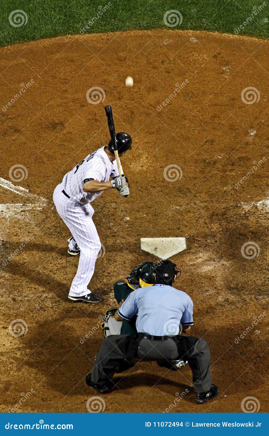 Baseball Inside Pitch editorial stock image. Image of green 11072494