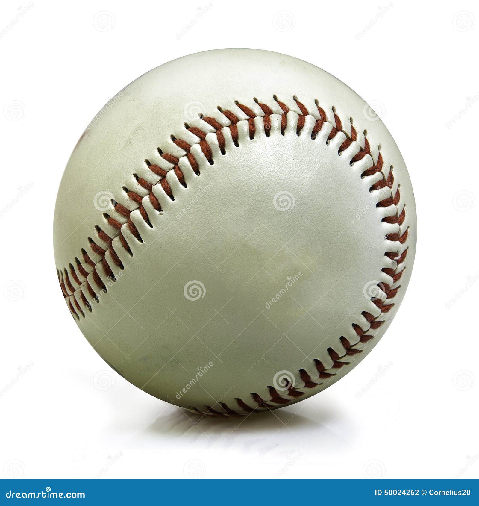 Baseball isolated on white stock photo. Image of recreational 50024262