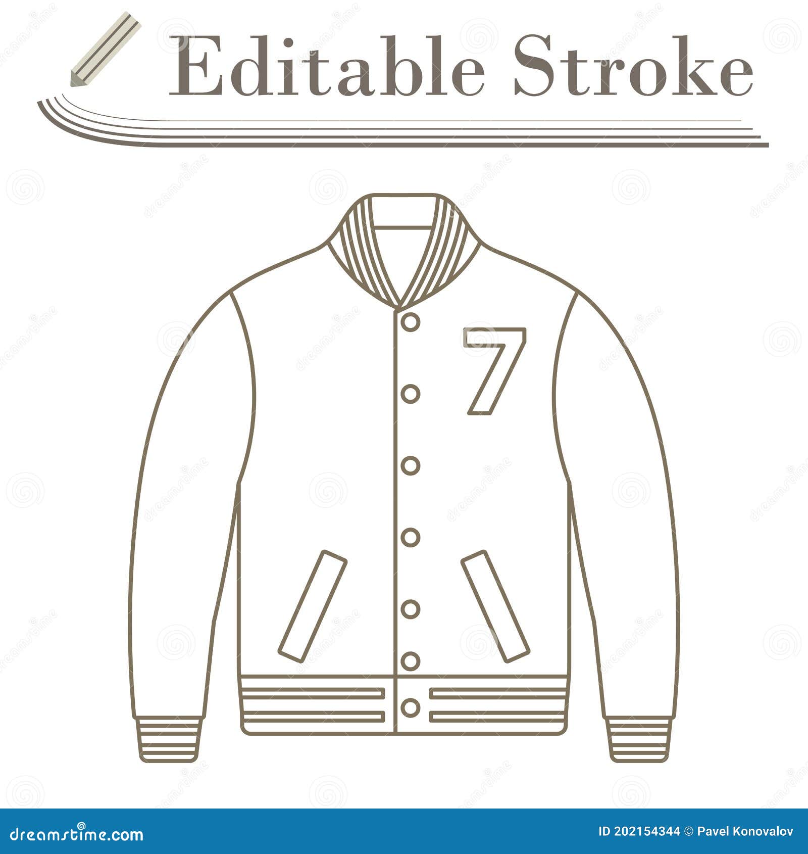 Baseball Jacket Icon stock vector. Illustration of baseball 202154344