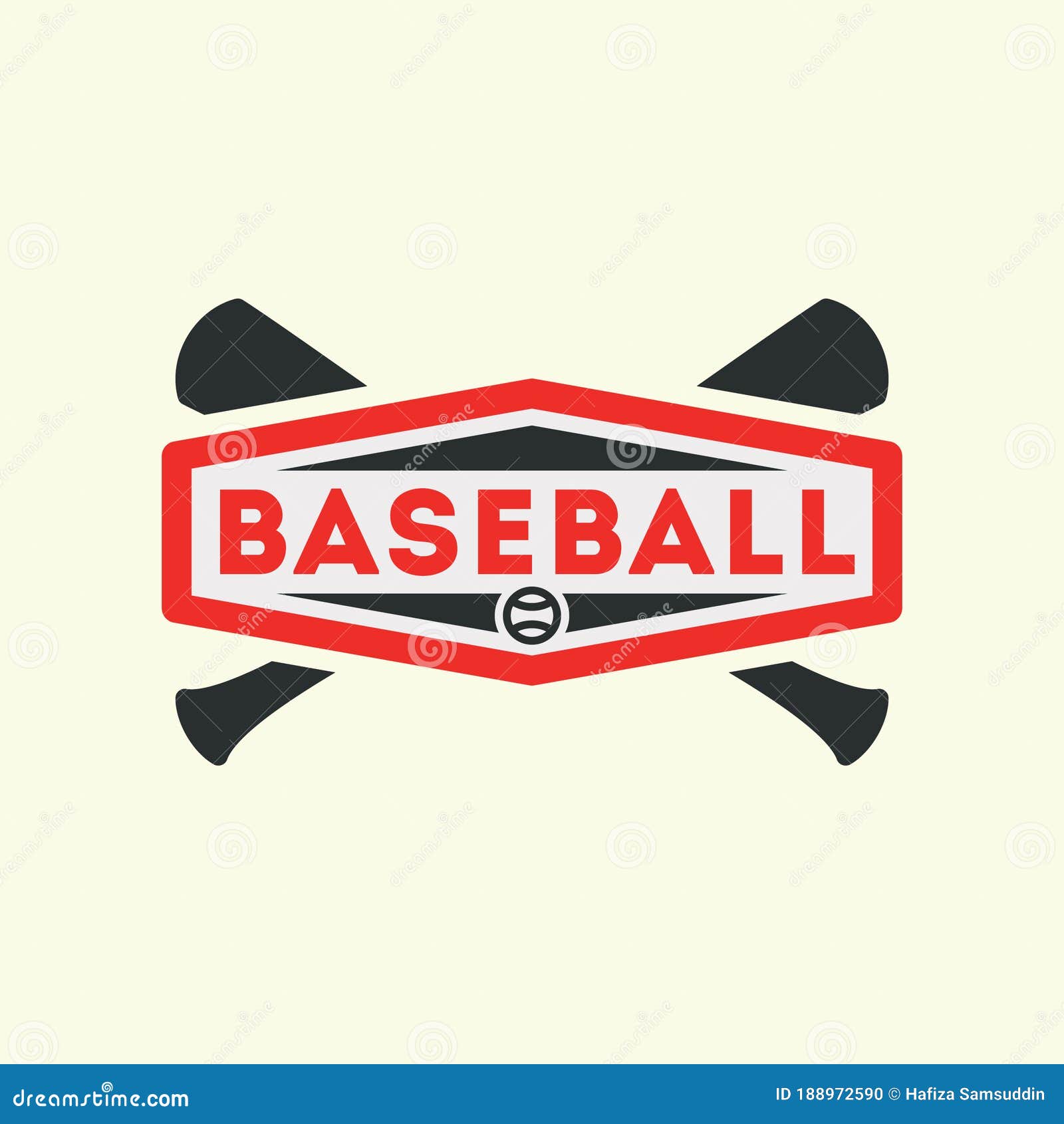 Baseball Label. Vector Illustration Decorative Design Stock Vector