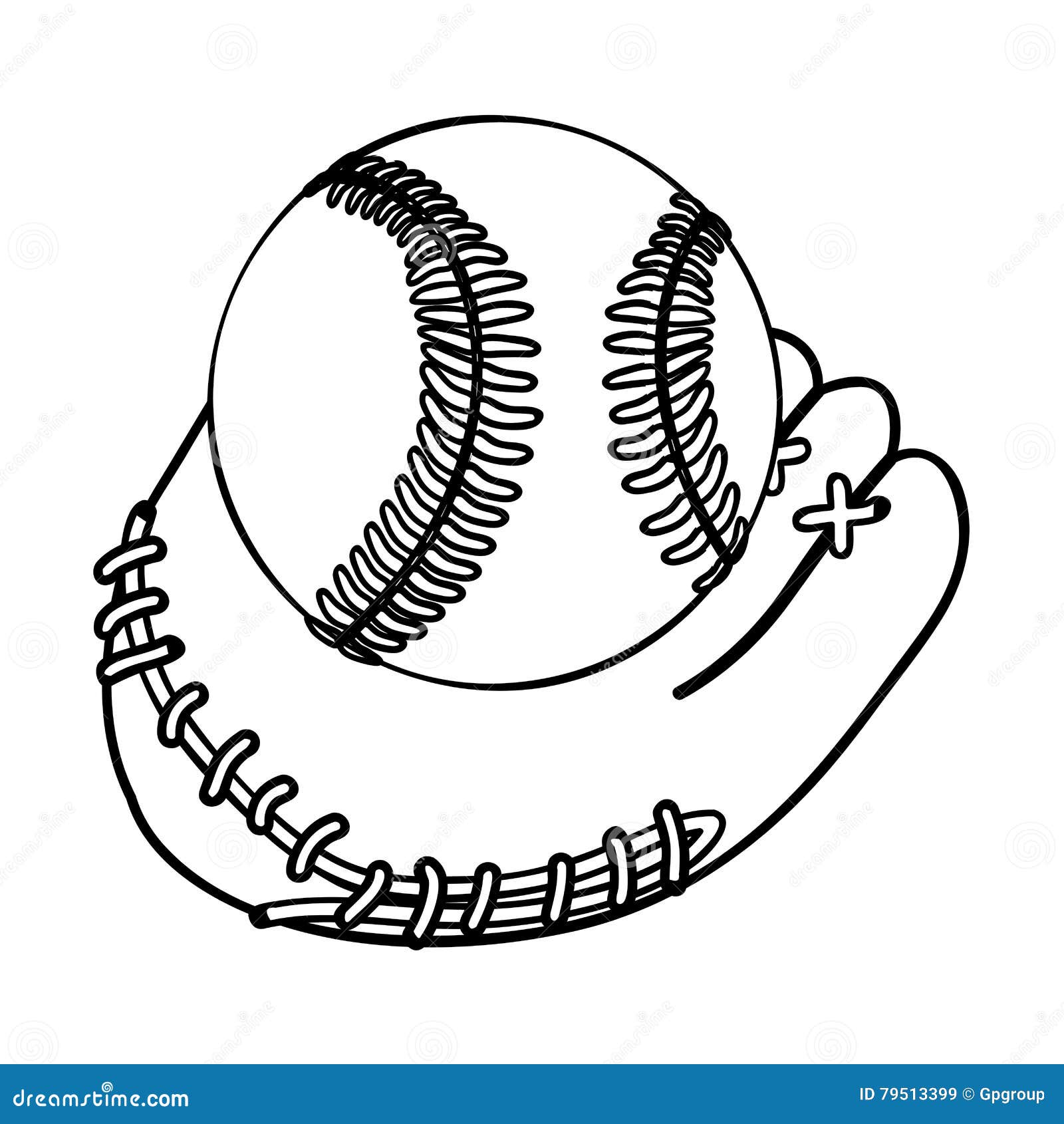 Baseball mitt icon image stock vector. Illustration of crossed 79513399