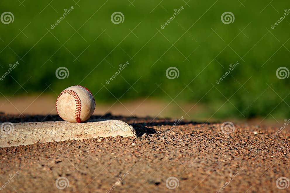 Baseball on pitchers mound stock photo. Image of halftime 234210