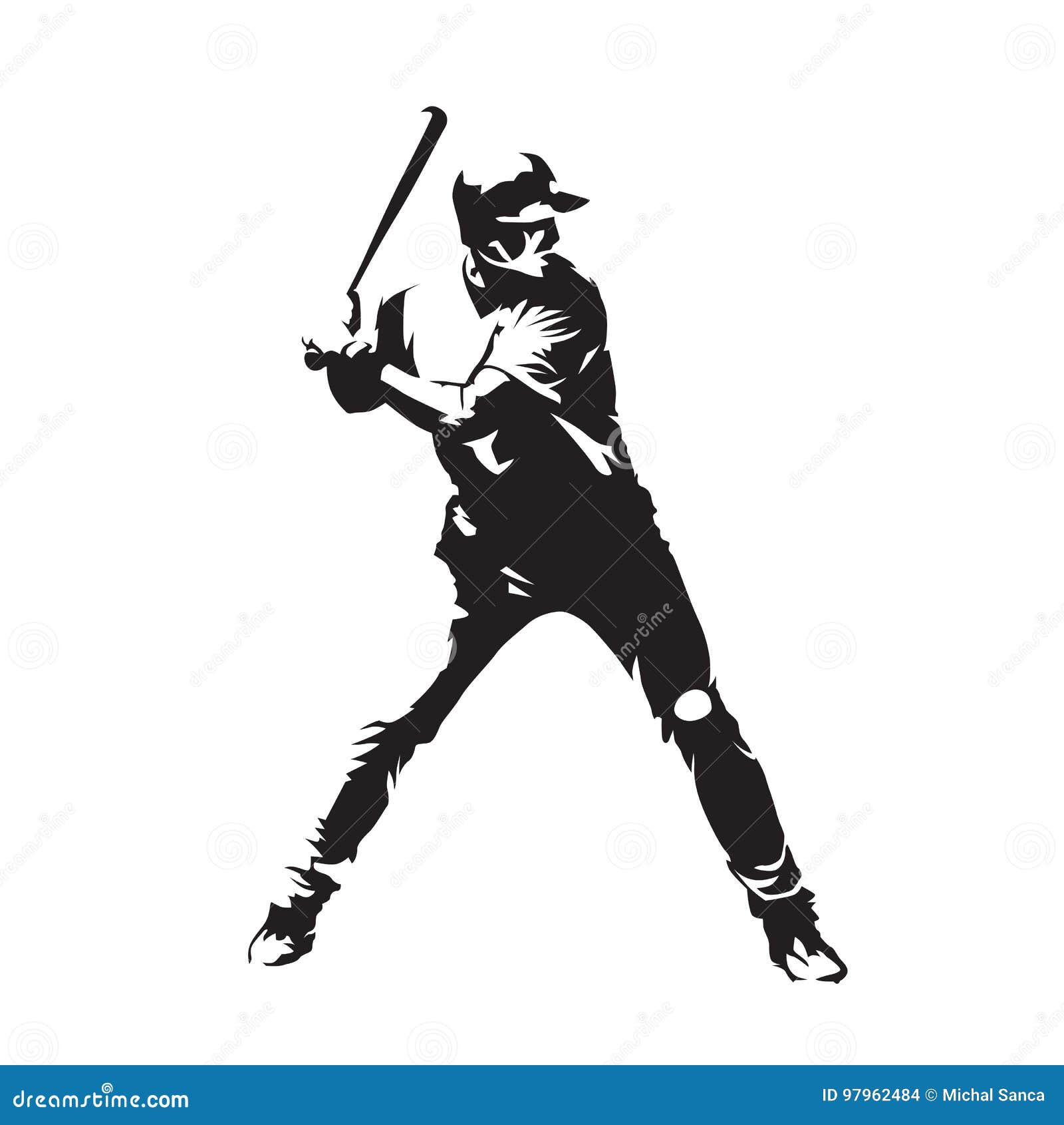 baseball player, abstract  silhouette