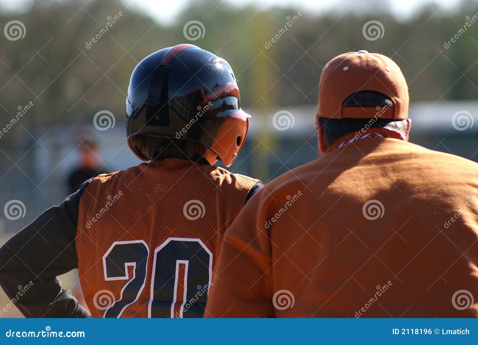 baseball player and base coach