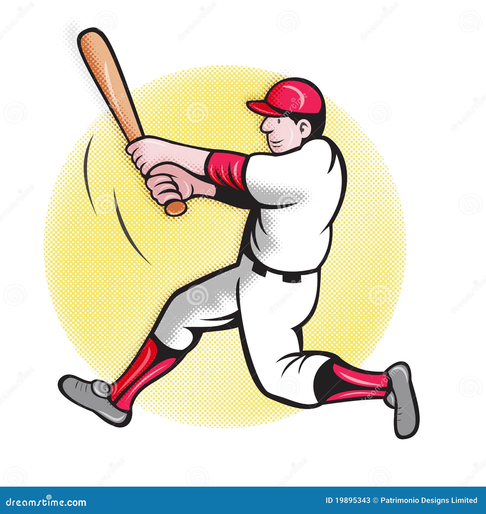 Baseball Player Batting Cartoon Stock Illustration Illustration of