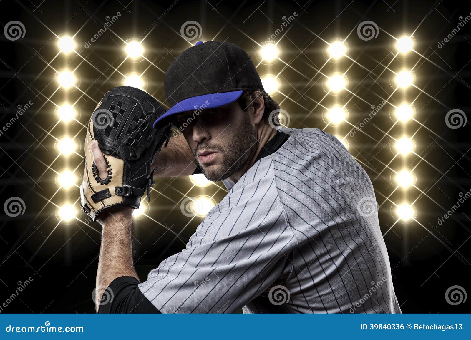 Baseball Player stock photo. Image of lights, toughness 39840336