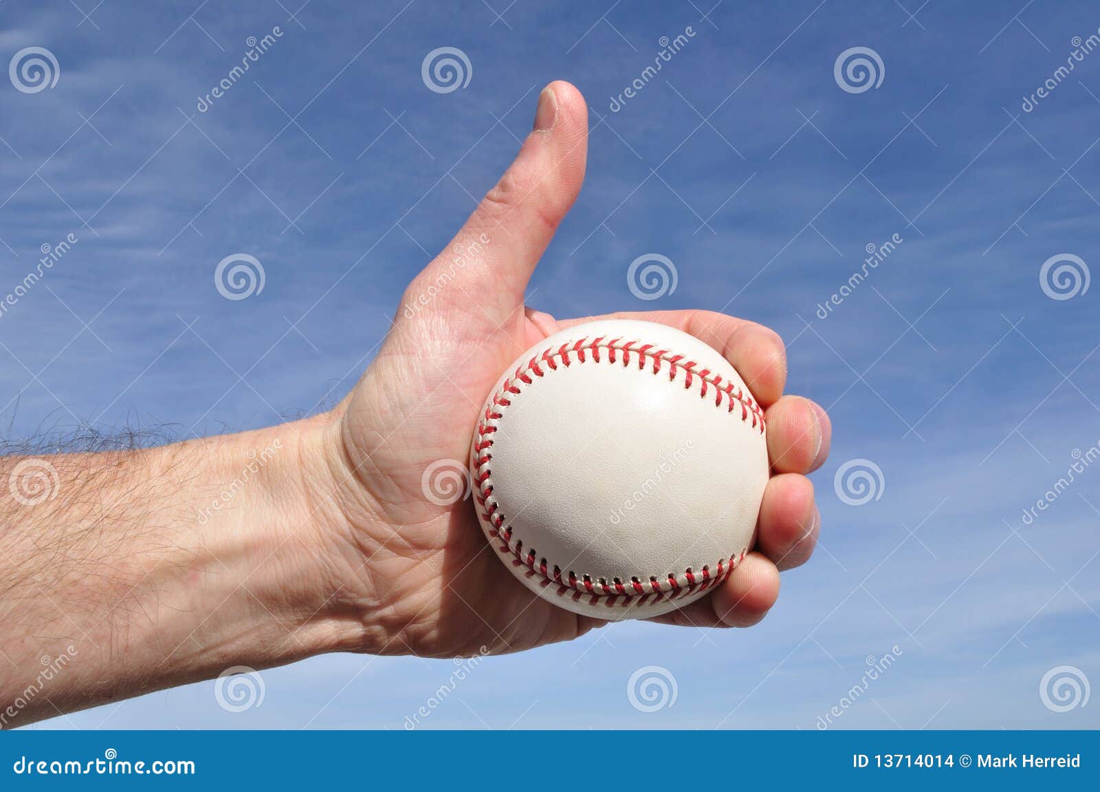 Baseball Player Giving Thumbs Up Sign Stock Photo Image of grasping