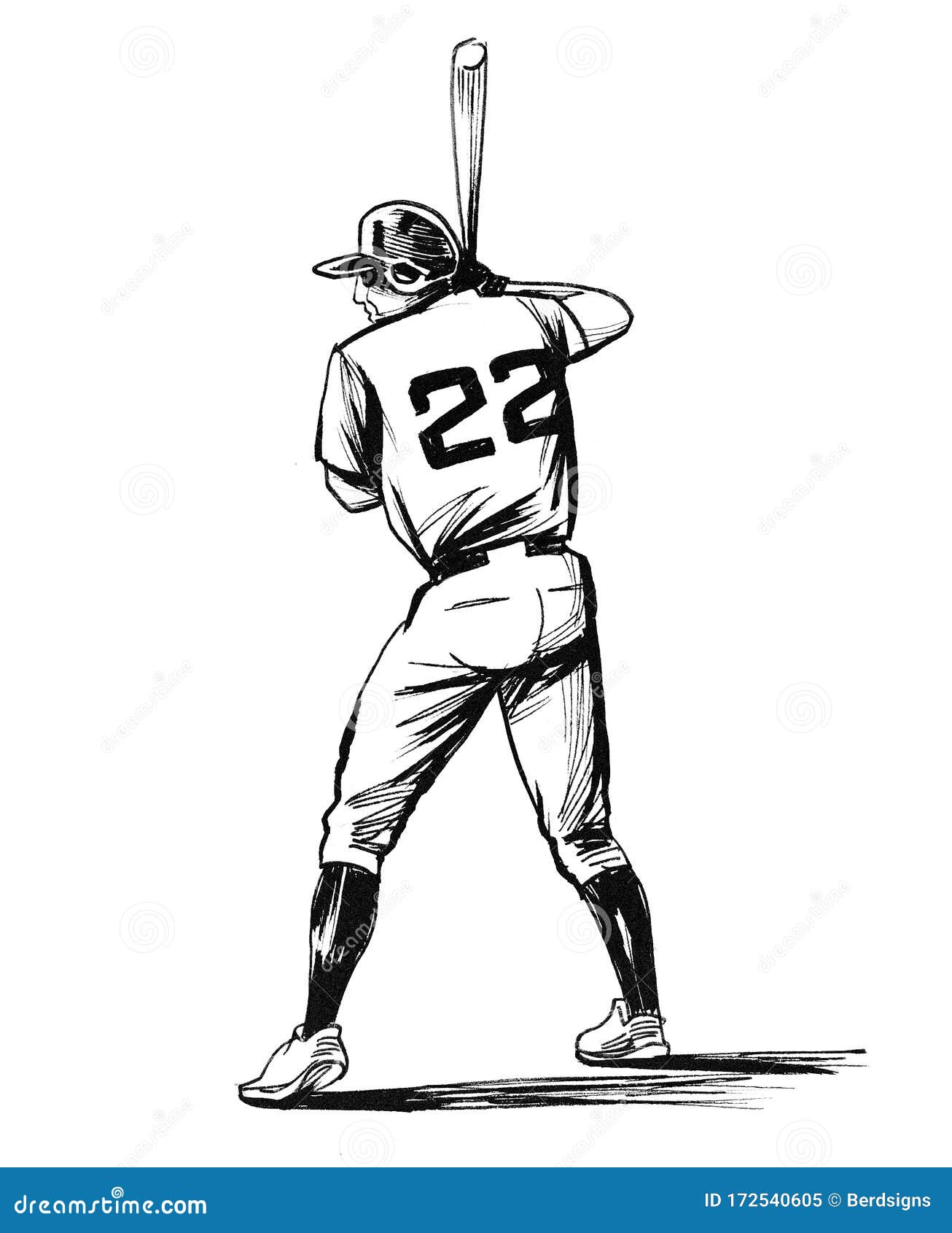 Baseball player stock illustration. Illustration of competition 172540605