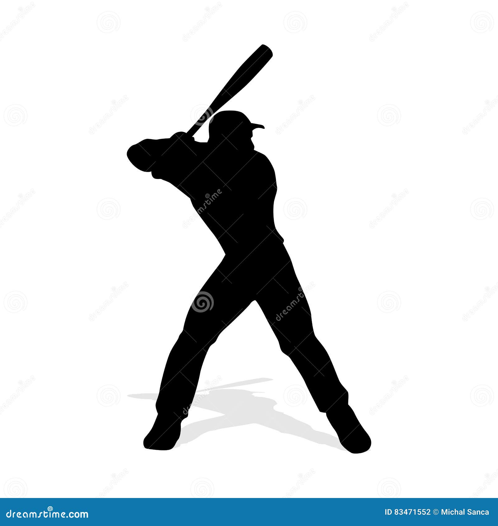baseball player  silhouete. batter