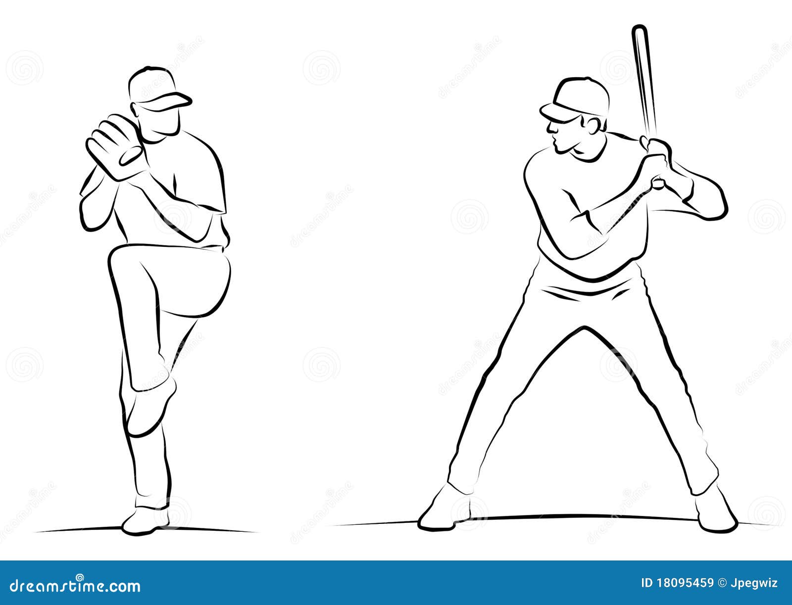 Baseball Line Drawing Stock Illustrations – 2,594 Baseball Line