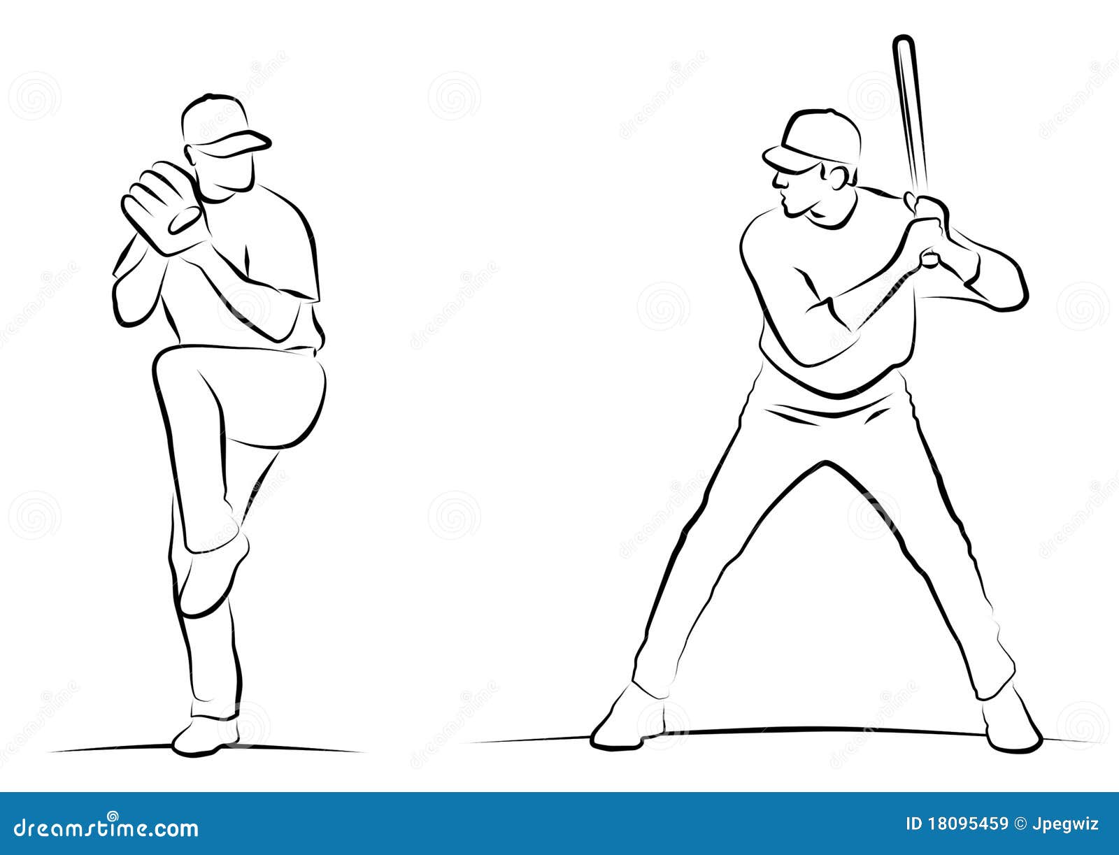 Baseball Players Royalty Free Stock Images - Image: 18095459