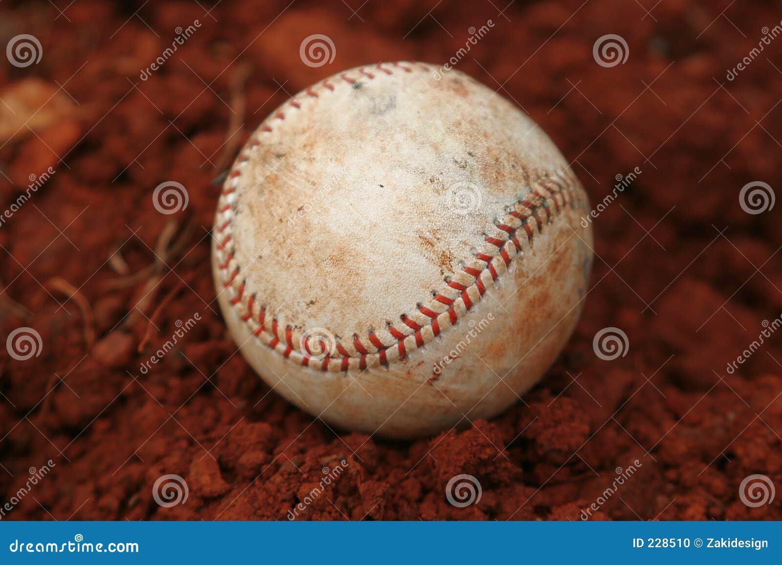 Baseball in Red Dirt stock photo. Image of base, single 228510