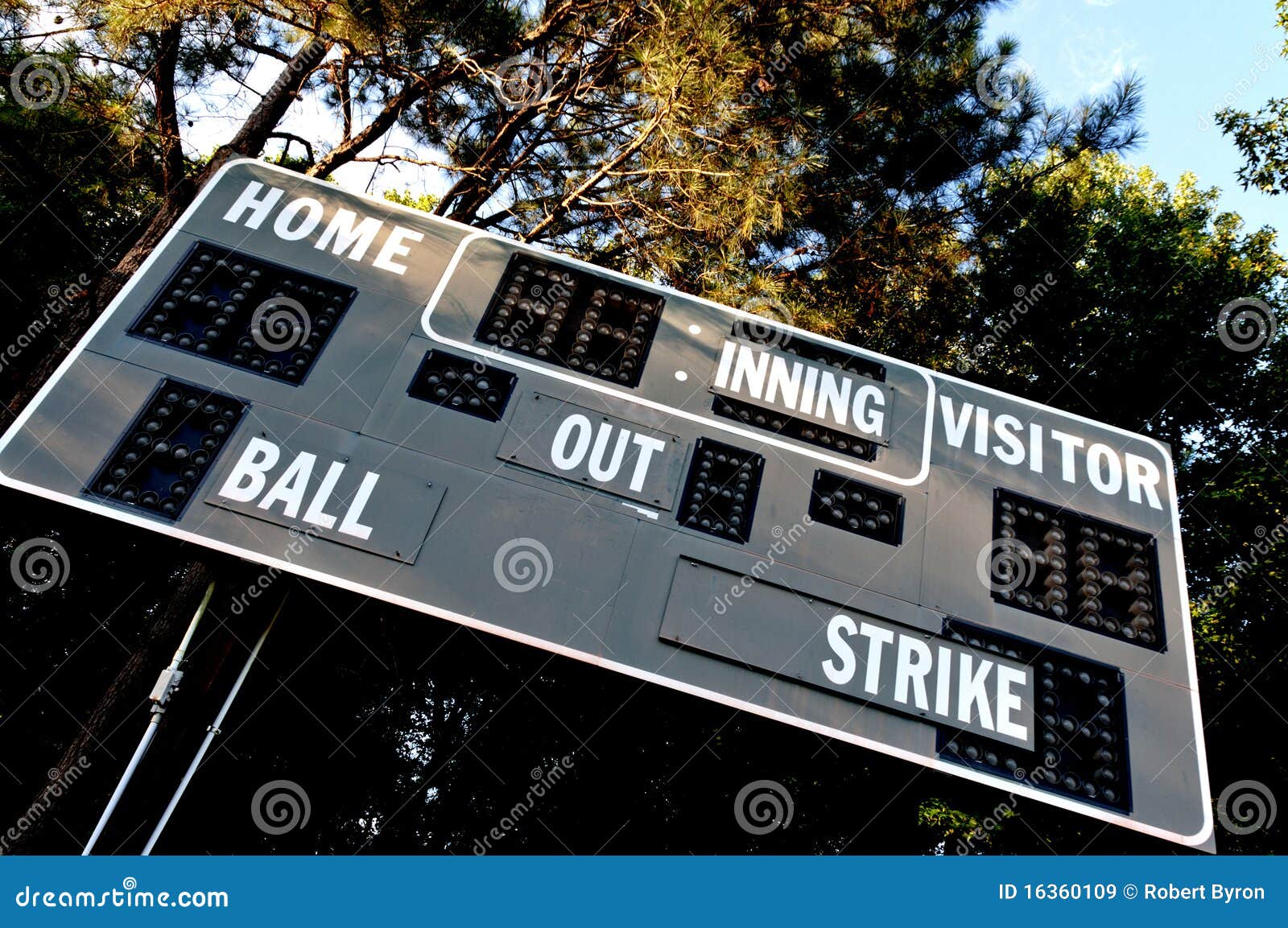 Baseball Scoreboard stock image. Image of ballpark, leisure 16360109