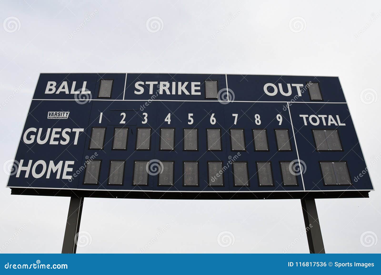 baseball scoreboard.