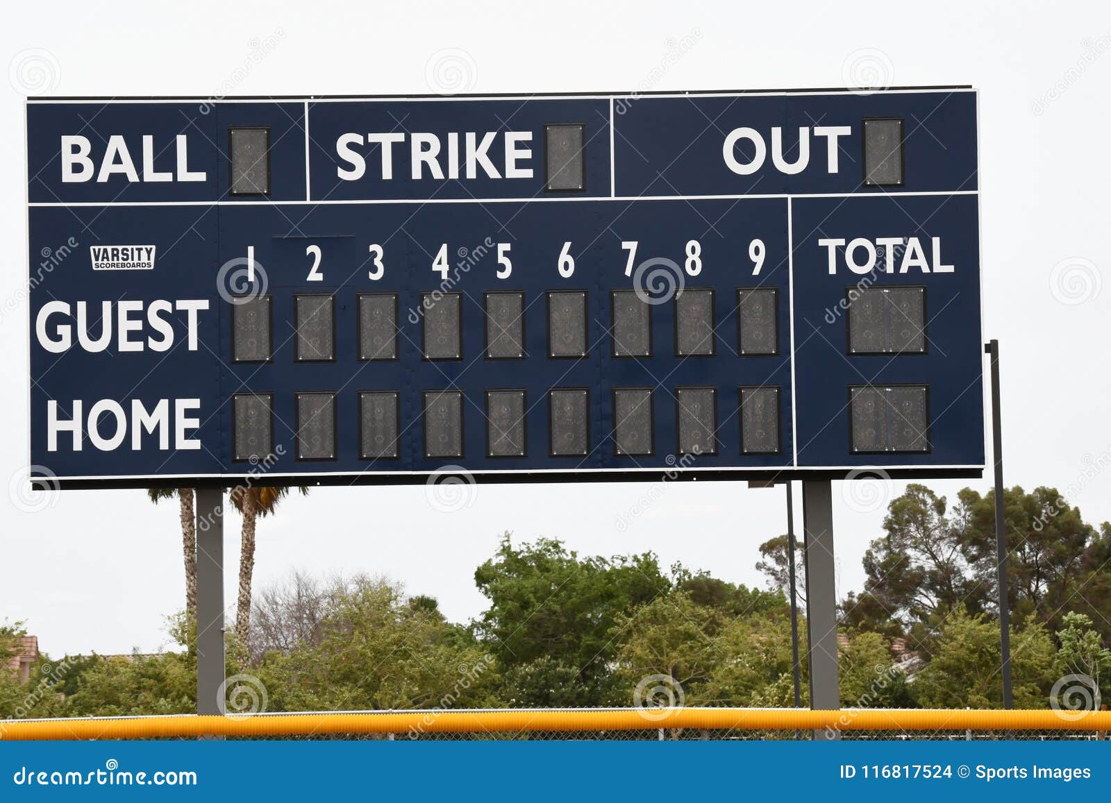 Baseball Scoreboard Stock Photo Image Of Action Game 116817524