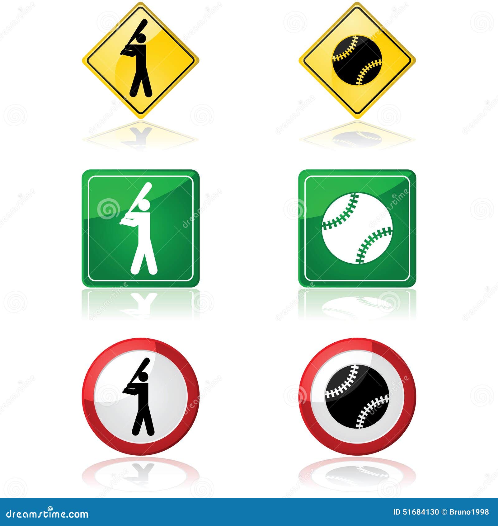 Baseball Signs stock vector. Illustration of idea, match 51684130