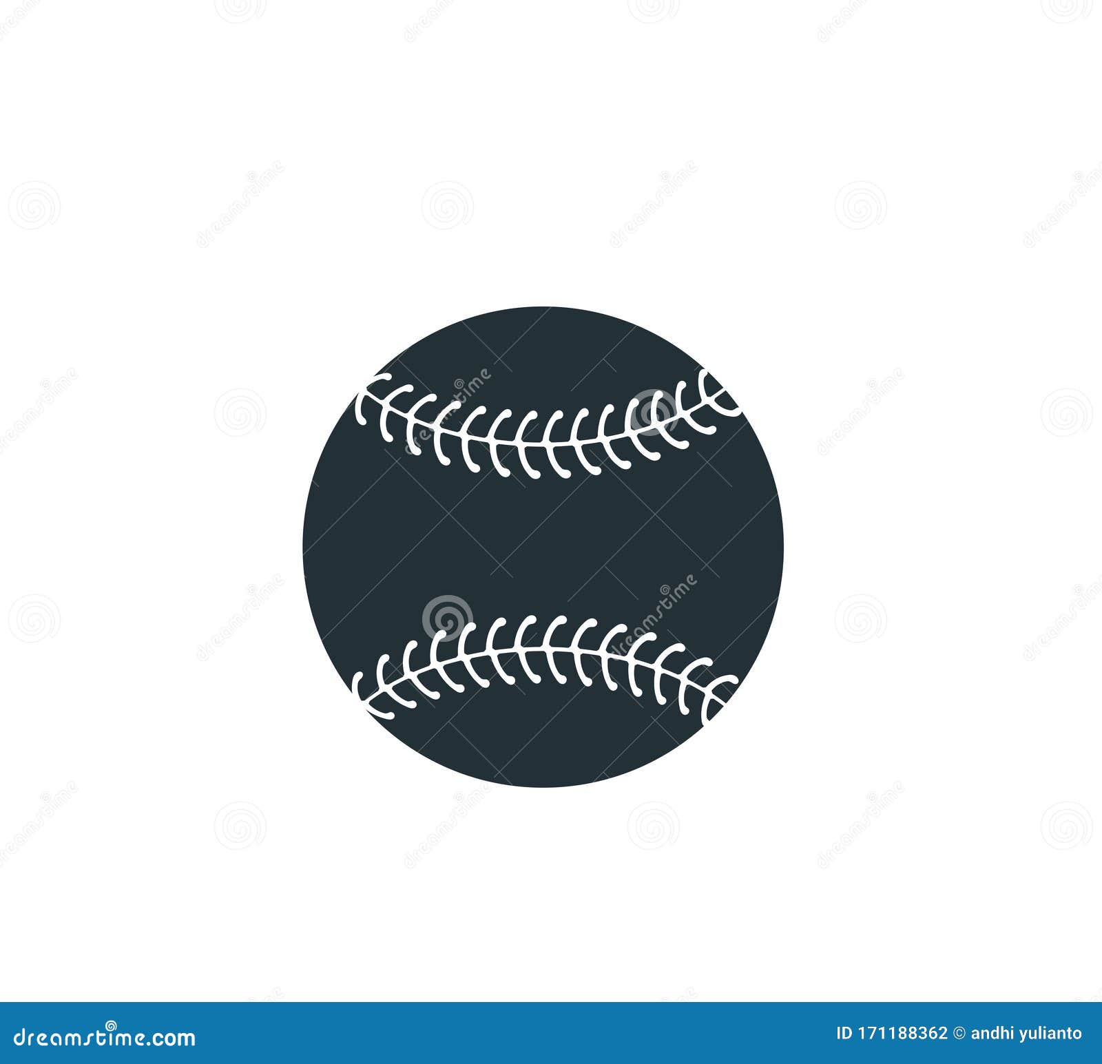 Baseball Softball Ball Stuff Vector Logo Graphic Design Stock