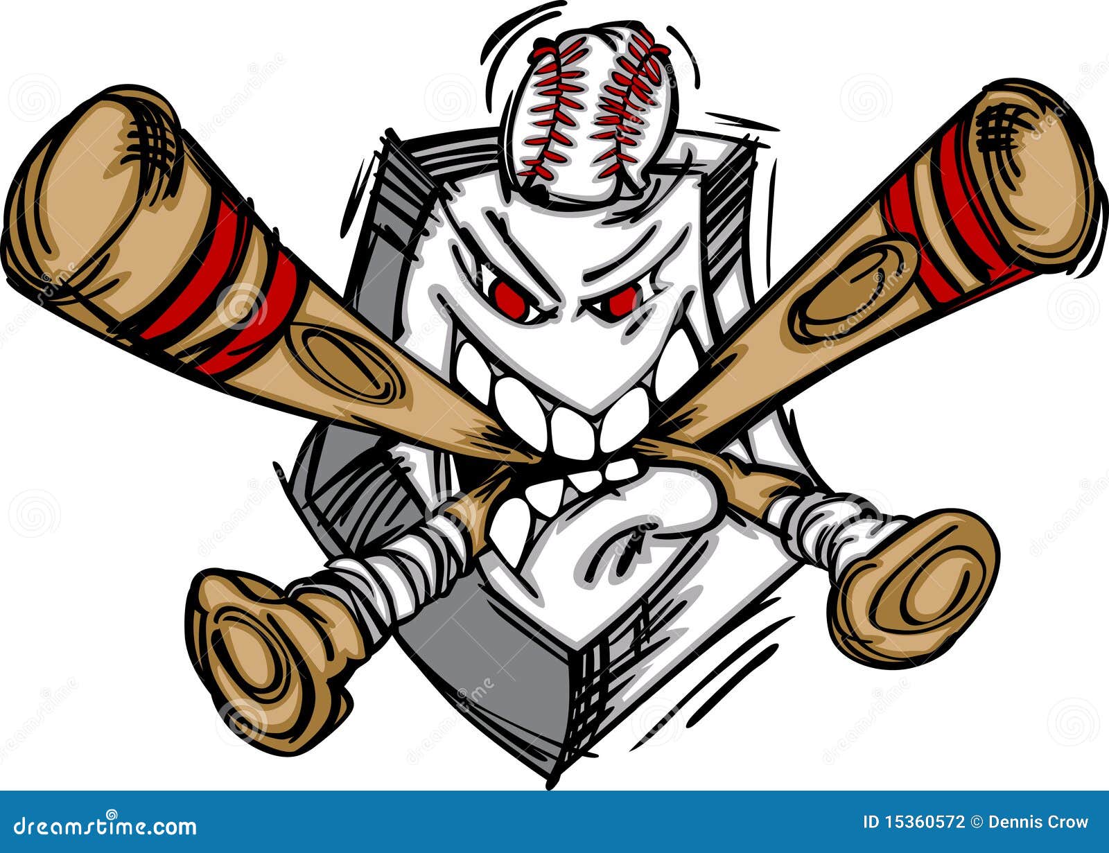 Baseball Softball Plate And Bats Stock Vector - Image: 15360572